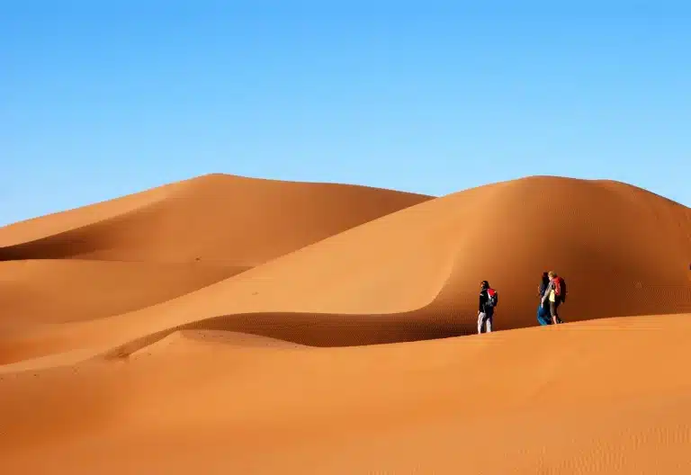 Trekking through Morocco Sahara Desert