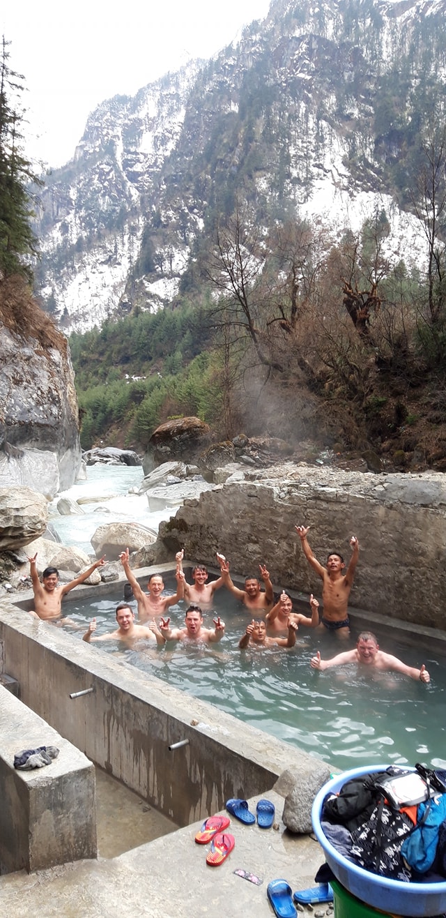 Hot springs on Annapurna Circuit trek