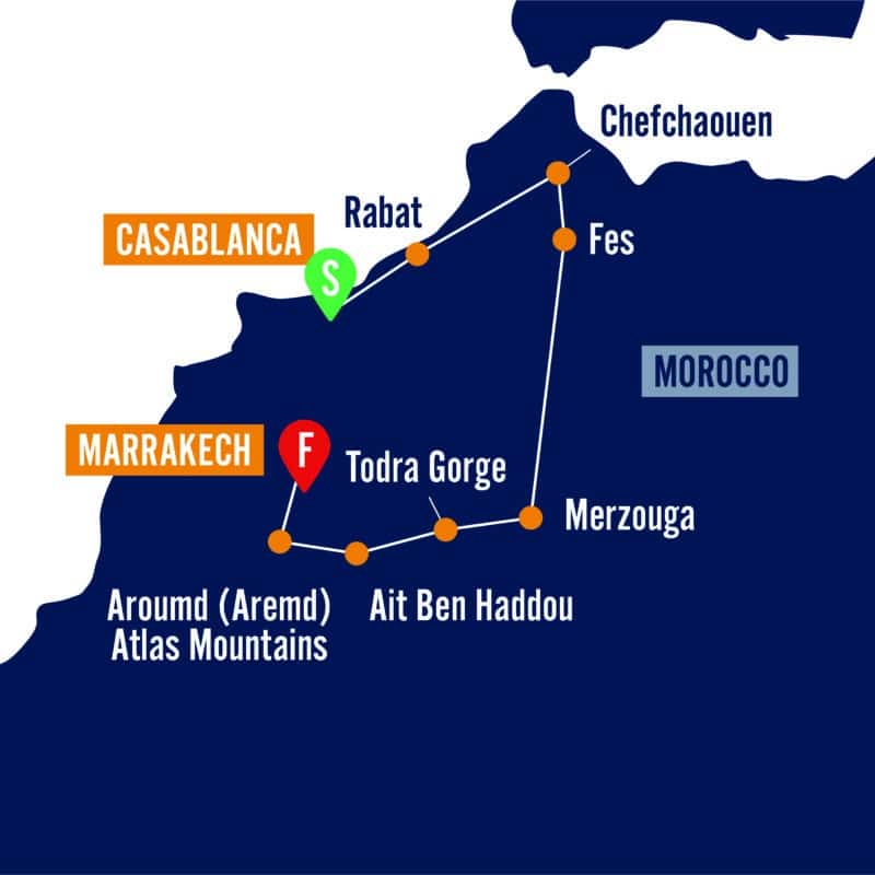 The Best of Morocco Map
