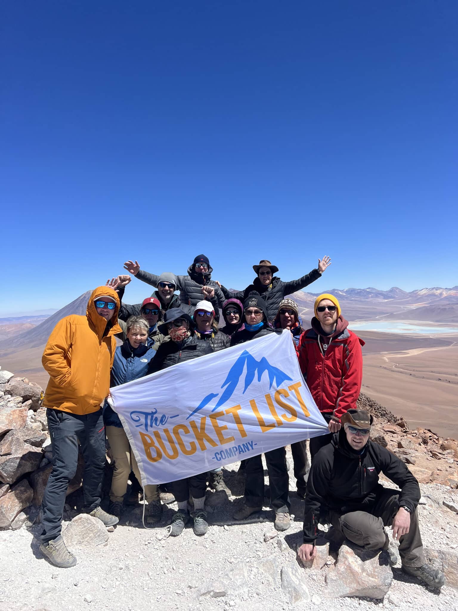 Bucket List Company group at high altitude in the Atacama Desert