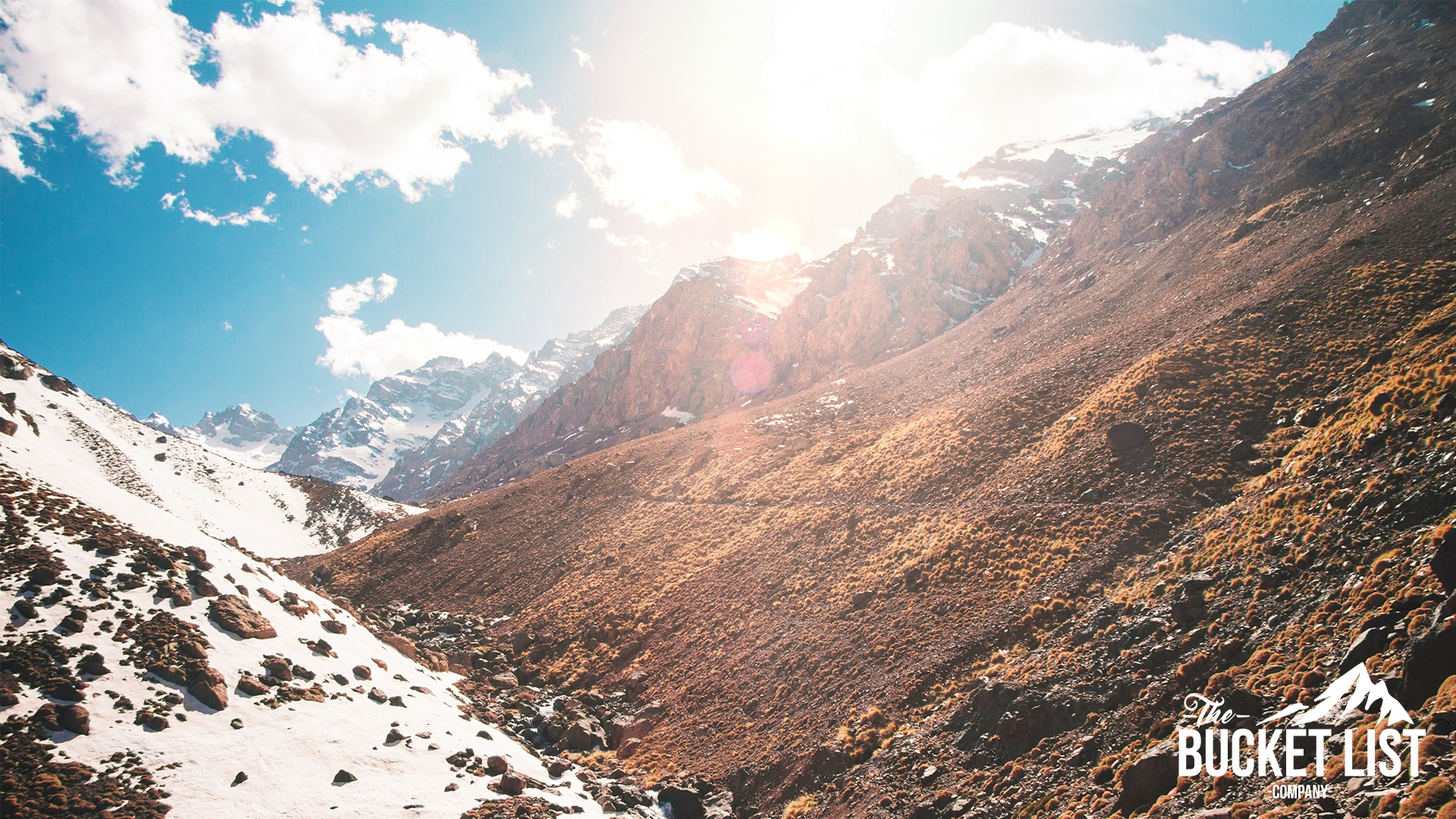 a shot of Mount Toubkal in Morocco