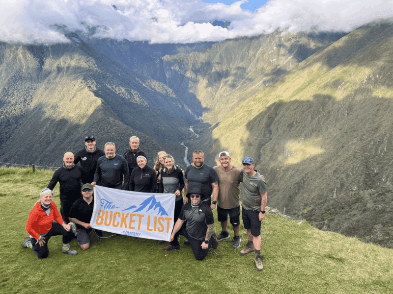 Bucket List Company group overlooking the Andes on the Inca Trail