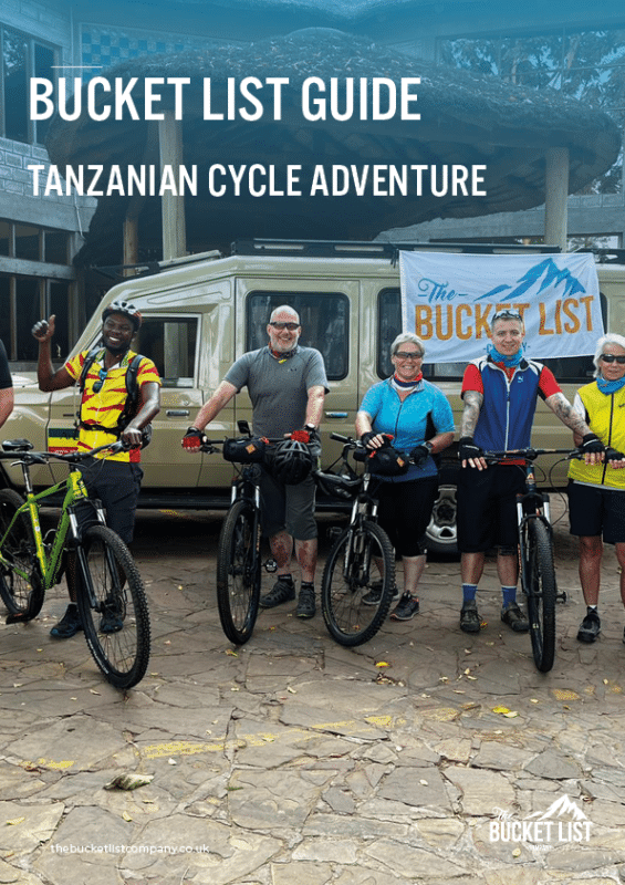 Bucket List Guide cover for the Tanzanian Cycle Adventure