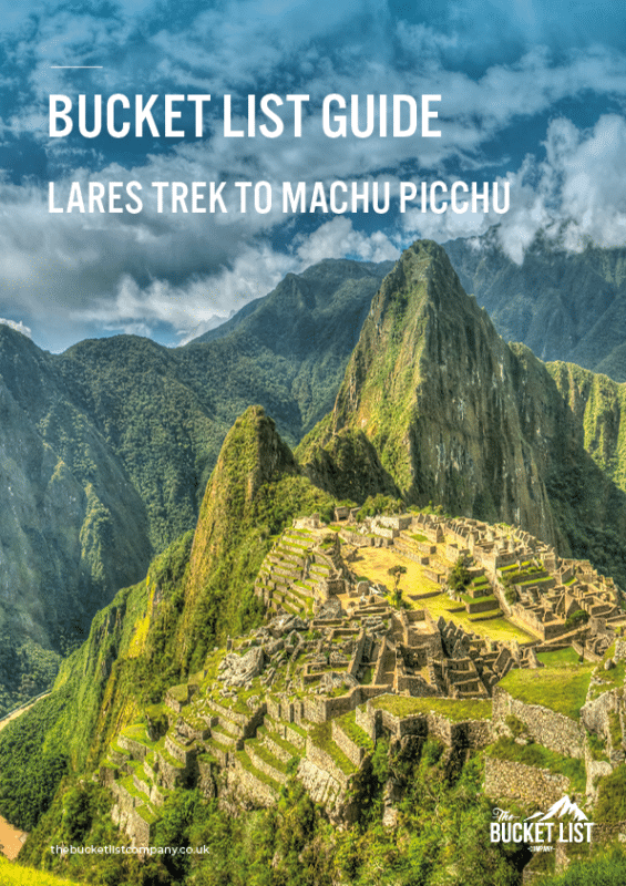 Lares Trek to Machu Picchu Bucket List Guide cover featuring Machu Picchu ruins
